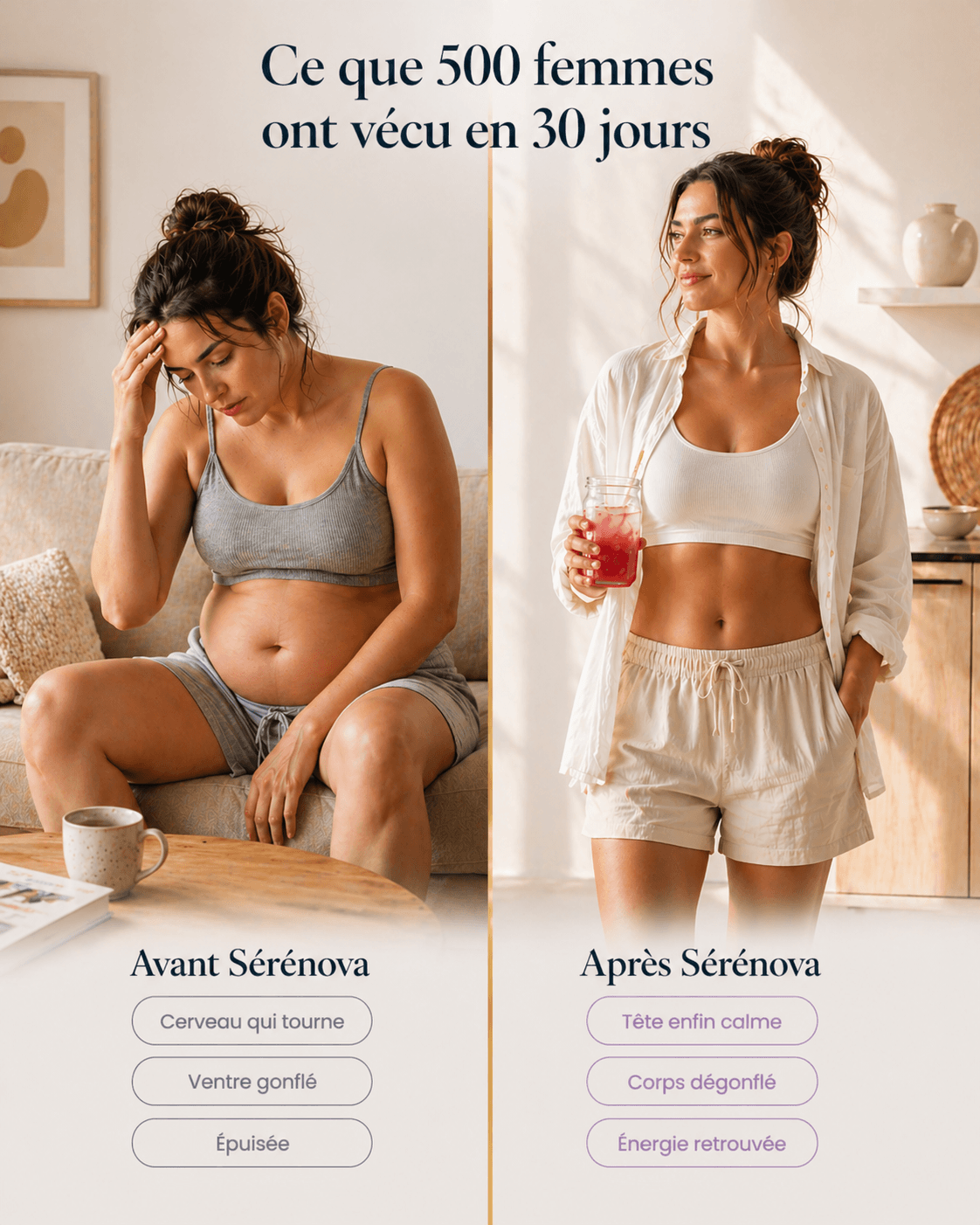 Ventre plat, tête calme, nuits complètes. Sans régime, sans médicament